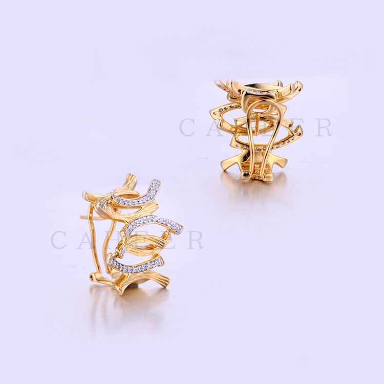 K Gold Plating Stud Earrings for Women K0021E