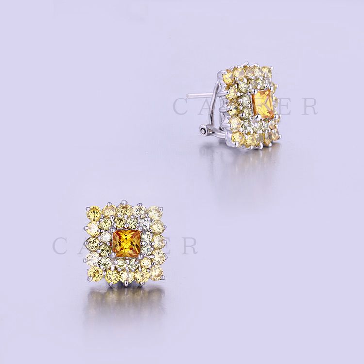 2017 Silver Earring Zircon Ear Ring Diamond Women Earring K0025E