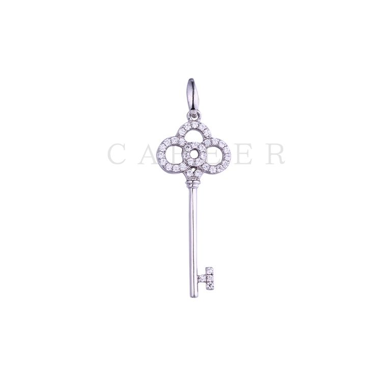 Latest Design Jewellery Silver Necklace Zircon Sweater Chain Pendant CA0048P