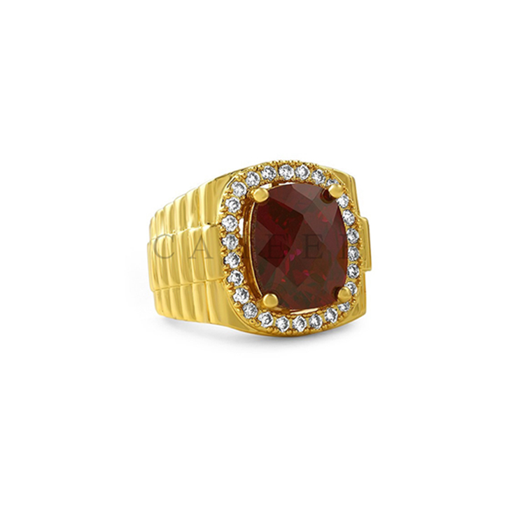 CR1707001 Charm Jewellery Wedding Love Ring Men Ring Brass Ring Plating K Gold