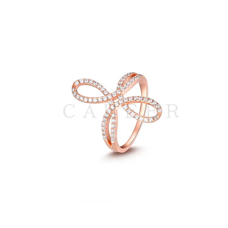 CR1707031 Fashion Design Japanese and Korean Style Jewelry Rose Gold Ring