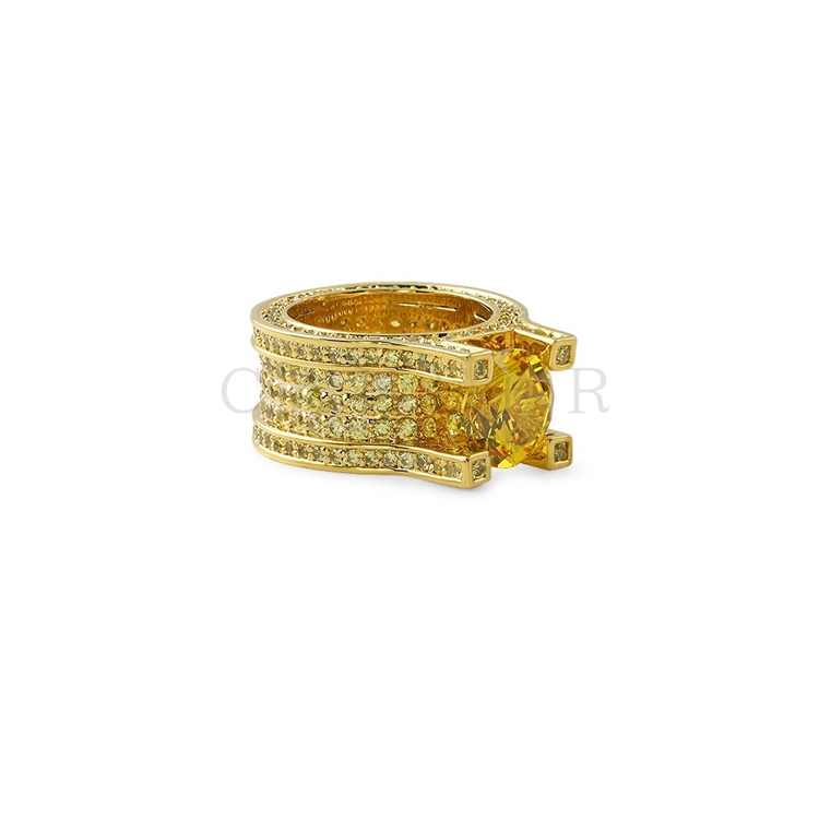 CR1507102 Good Quality Plated 18K Gold Silver Ring