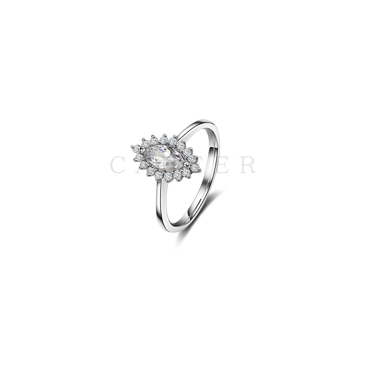 Marquise Silver Ring CA0041R