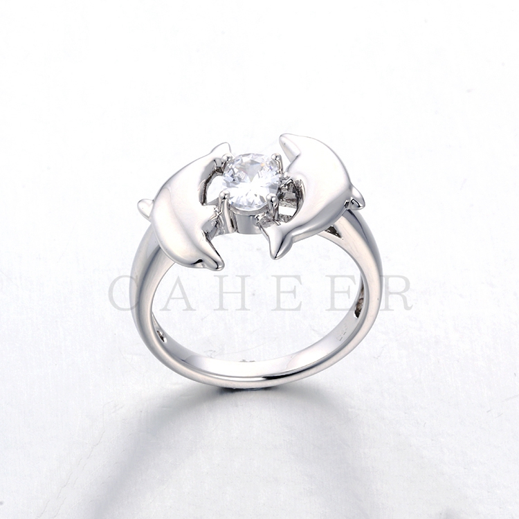 Cute Dolphin Ring K0070R