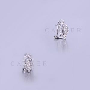 2017 Fashion Silver Earring Silver Jewelry Leaf Shape Studs K0003E