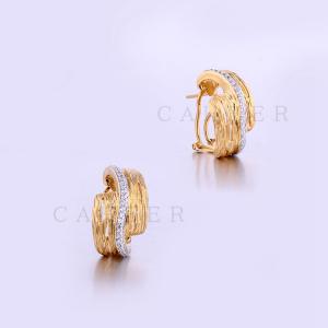 New Designs Gold Earring Zircon 24k Gold Plated Earring K0013E
