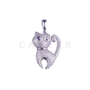 925 Silver Pendant Cat Pendant Jewelry K0001P