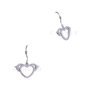 Wholesale Factory 2017 Fashion Earrings Flying Heart Silver Earrings K0031E