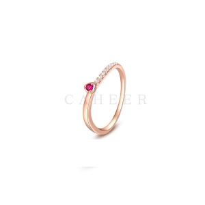 CR1707030 OEM Design High Quality Gold Round Ring Jewelry Girls Ring