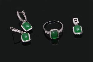 Charming Emerald Jewelry Set K0009S