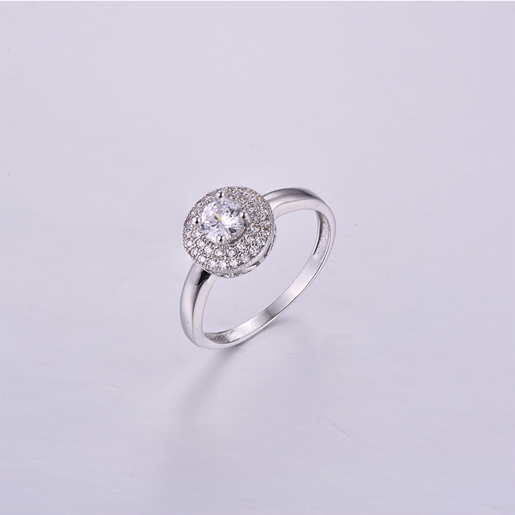 奢华婚礼银饰戒指 K0160R