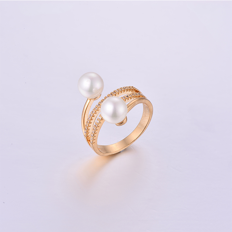 Luxury Pearl Brass Ring K0171R