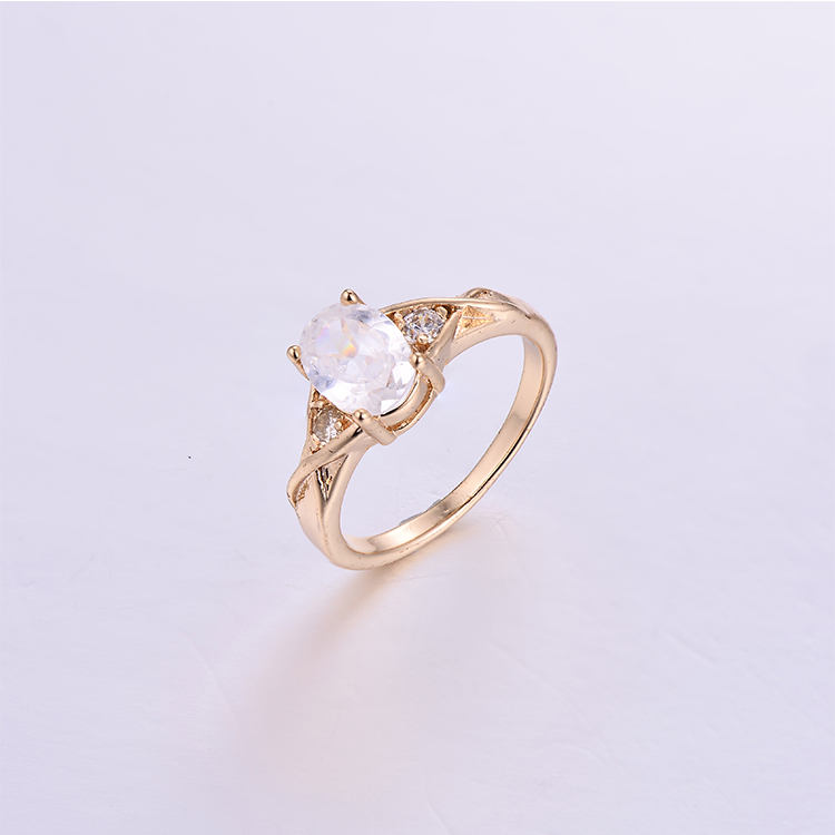 Oval Stone Copper Ring K0172R