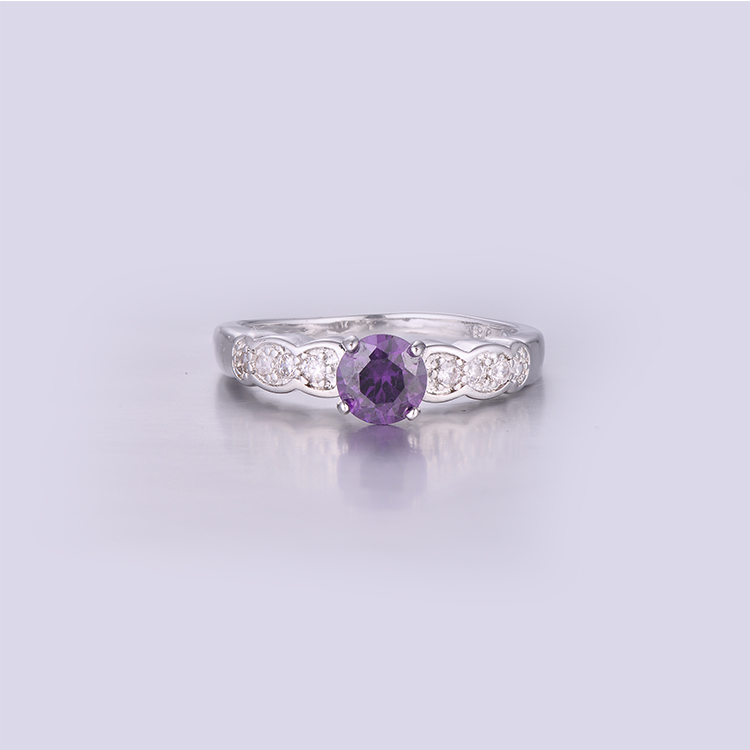 深紫色锆石戒指 K0215R