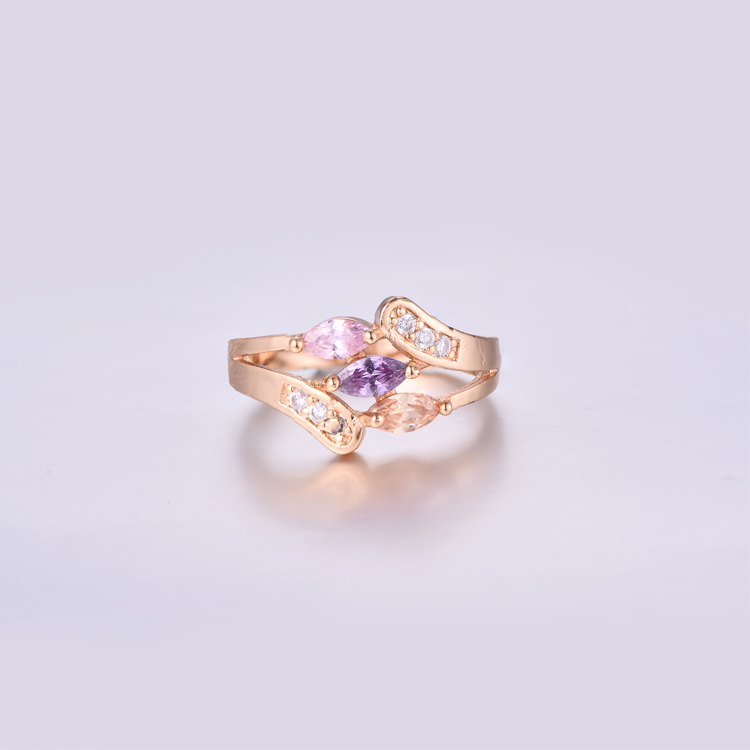 Color Gem Stone Copper Rings K0216R