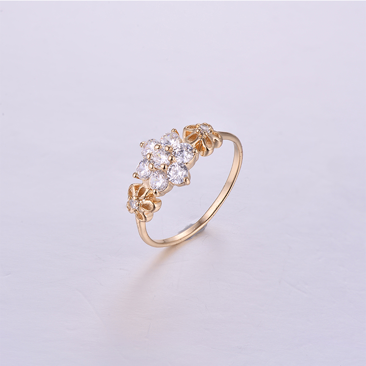 奢华花型铜戒指 K0220R