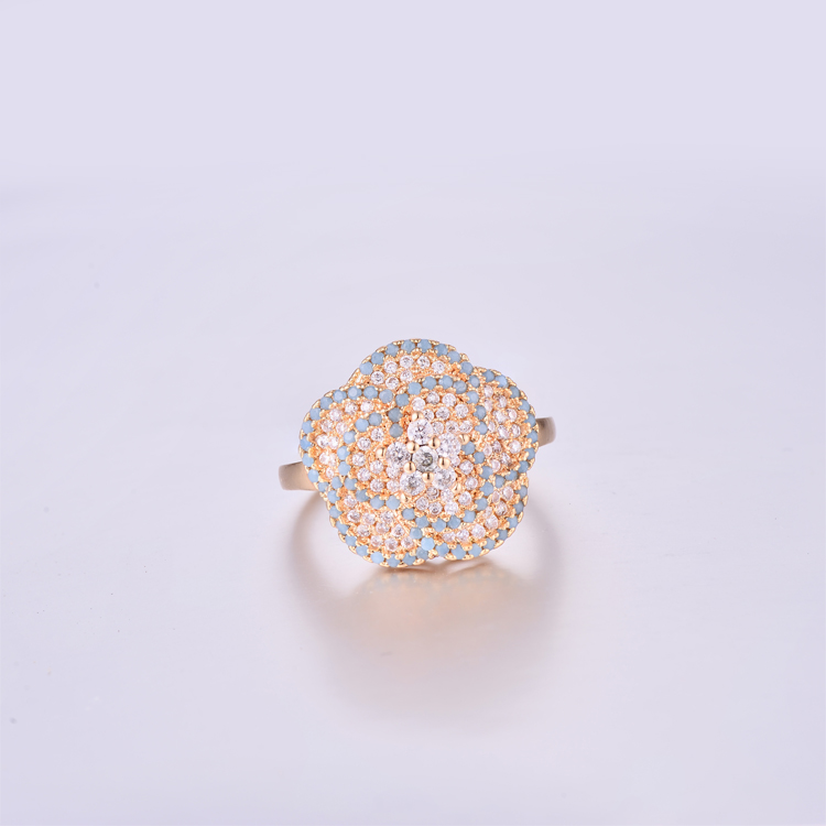 Luxury Flowers Copper Rings K0236R