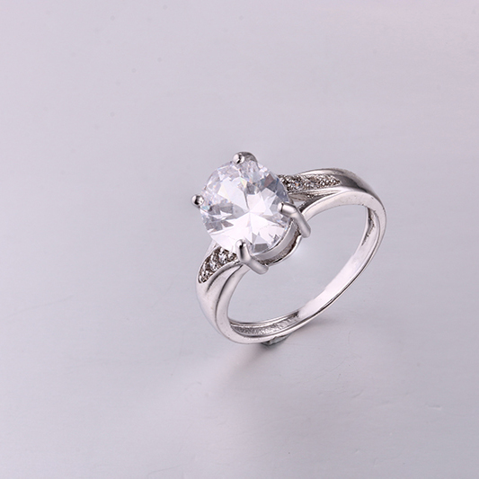 Simple Oval CZ Ring K0267R