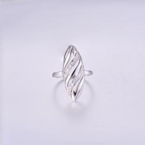 Marquise Ring Surface Silver Finger Circlet K0156R