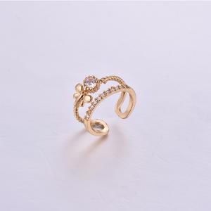 Simple Butterfly K Gold Ring K0162R