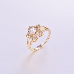 Pentacle Flower Shape Golden Ring K0202R