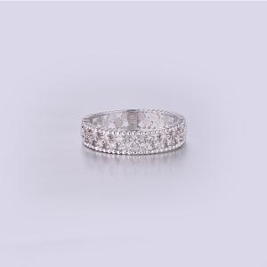 Hollow Unisex Silver Ring K0221R