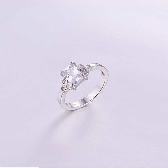 Simple Rectangle CZ Ring K0263R