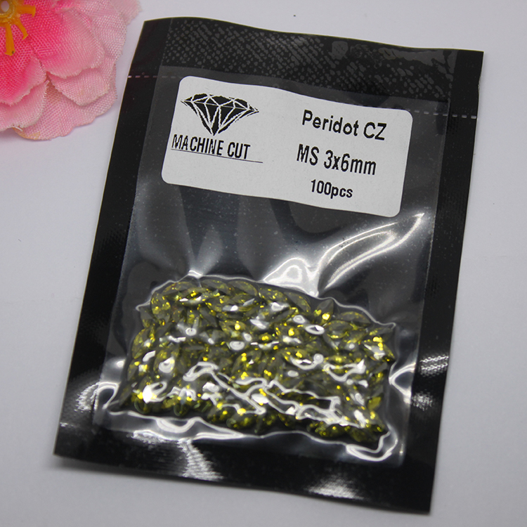 Dark Peridot CZ AAA Quality Marquise Cut Gemstone for Jewelry