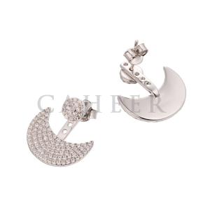 ewelry Manufacturers America Gold Plated CZ Stone Silver Earring